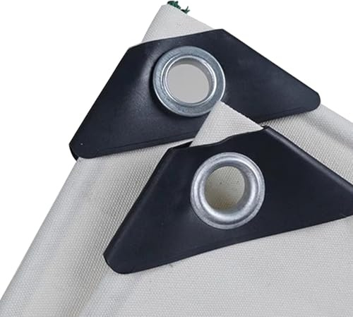 Telone impermeabile da campeggio, copertura antipioggia in tela resistente con occhielli per uso esterno, perfetto per roulotte, piscine, yacht e gite in spiaggia