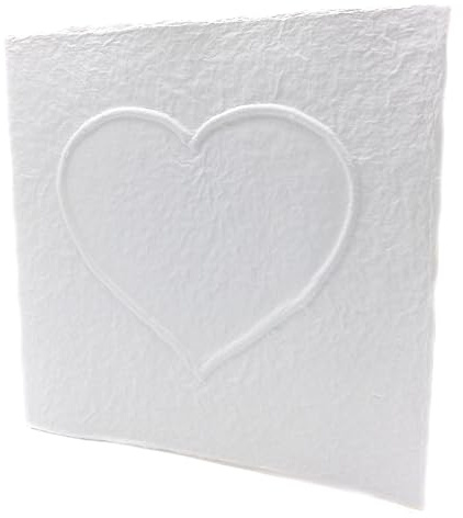 Album Raccoglitore, Diario, Taccuino Cuore in Carta Naturale Fatta a Mano, 23x23 cm, per Scrapbooking, Disegni, Ricette, Foto Ricordo, Natale, Viaggi, Nascita, Compleanno, Nozze, Anniversario…