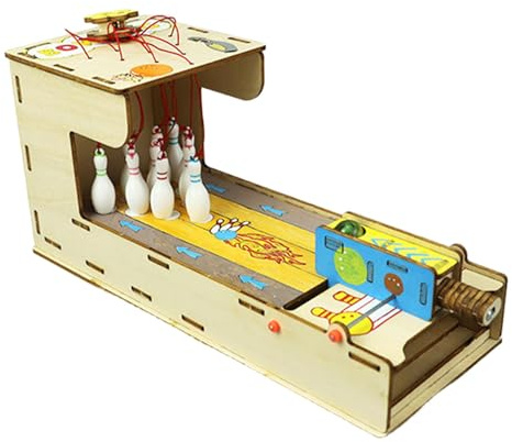 Qectial DIY Bowling Set, Outdoor Aktivitäten, Lernspielzeug für Jungen Und Kinder