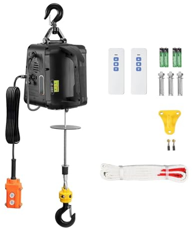 Polipasto Cabrestante Eléctrico Polipasto Cabrestante Eléctrico Portátil De 1100 Libras Con Control Remoto Inalámbrico Para Protección Contra Sobrecarga(500-A)