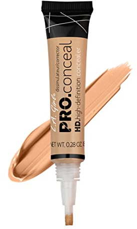 L.A. Girl PRO.Conceal HD High Definition Concealer, Natural 8g - Creamy Blendable Formula for Flawless Coverage, Colour Correcting & Highlighting