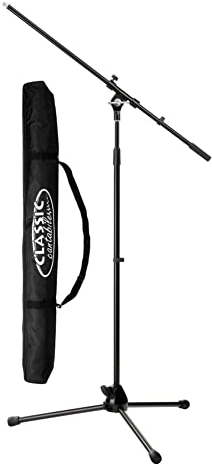Soporte de Micrófono Pronomic MS-15 Pro con Brazo en SET + Bolsa Classic Cantabile para Soportes de Micrófono