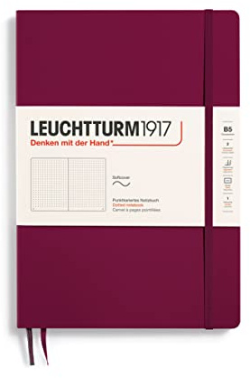 LEUCHTTURM1917 359673 Notizbuch Composition (B5), Softcover, 123 nummeriete Seiten, dotted, Port Red