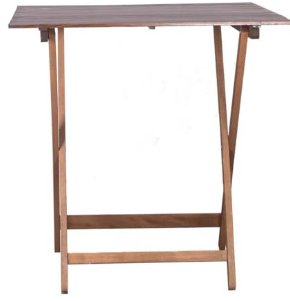 milani home Tavolo da Giardino Pieghevole Salvaspazio in Legno 60 X 80