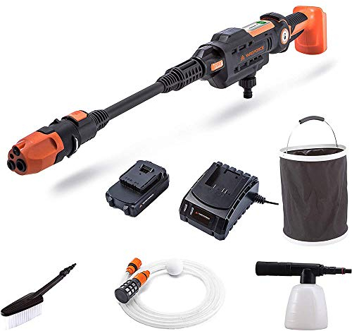 Yard Force 22Bar 20V Aquajet Cordless Pressure Washer with 2.5Ah Lithium-Ion Battery, Charger and Accessories LW C02