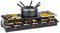 KLARSTEIN Fonduelette XL - Grill-Raclette-Fonduta 3in1, 1650 Watt, Grill 3in1: Metallo/Pietra/Piastra per Crêpes, 3 Elementi Riscaldanti in Acciaio Inox, fino a 12 Persone, Antiaderente, Nero