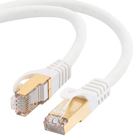 SLx Cable de red, 10 m CAT 7, ultrarrápido, 10 GBps, cable Ethernet largo RJ45, ideal para Internet, módem, juegos, PS5 y XBOX, TV, PC