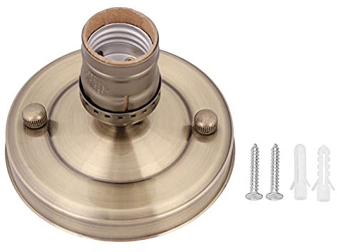 Portalampada E26/E27, base per lampada da soffitto con attacco retrò, base per lampada, supporto per lampada a sospensione, adattatore per lampada a sospensione(rame)