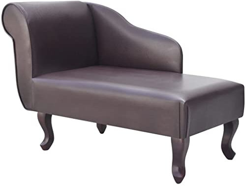 INLIFE Chaiselongue Braun Kunstleder-2404