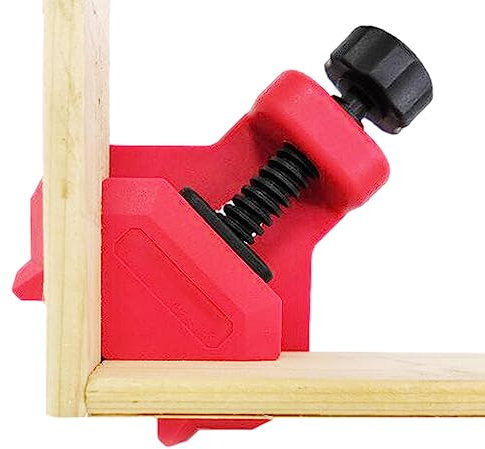 PW TOOLS Morsetti ad Angolo a 90 Gradi | Morsetto angolare ad Angolo retto a 90 Gradi,Clip angolare Riutilizzabile per la Lavorazione del Legno, Morsetti per Saldatura angolare in Legno per mobili