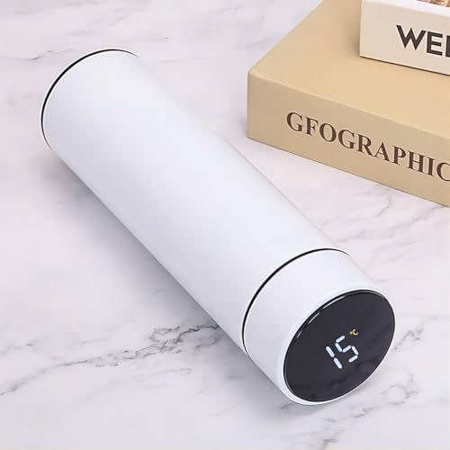 Borraccia intelligente in acciaio inox, tazza da viaggio con touch screen LCD intelligente, per tenere caldo o freddo, isolamento sottovuoto su doppie pareti