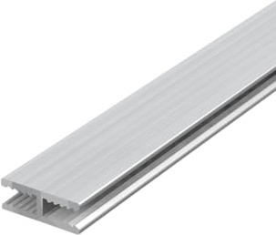 H - Profil mit 4mm Innenmaß aus Aluminium für Stegplatten, Glas, Kunststoffplatten - 1000mm lang