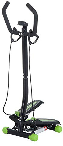 HOMCOM Stepper Sidestepper mit Haltegriff Heimtrainer Grün+Schwarz