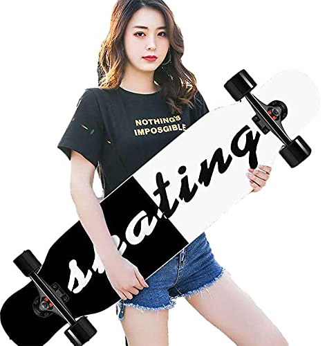 42 Longboard Anfänger Skateboard, für Erwachsene und Jugendliche, Komplettes Skateboard 8-lagiges Ahorn Concave Cruiser-2_42 Zoll