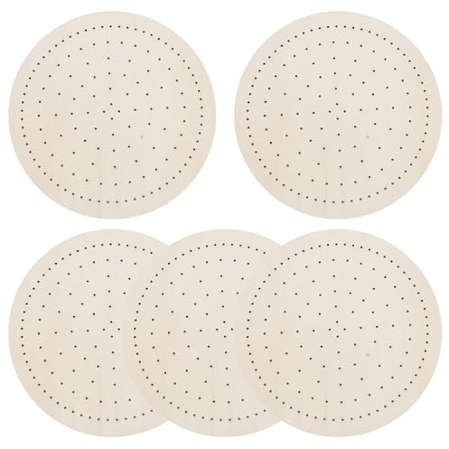 Wreath Boards with Holes,5Pcs Wood Wreath Forms,DIY Round Flower Boards for Wreaths Making Supplies