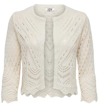 JdY Jdysun 3/4 Cropped Cardigan Knt Noos Ganchillo, Eggnog, XXL para Mujer