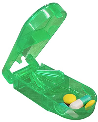 Tablettenteiler Für Alle Tabletten, Tablettenschneider Für Alle Tabletten, Abnehmbarer Professioneller Tablettenteiler, Medizinzerkleinerer In Reisegröße, Abnehmbare Mehrzweck-Pillenaufbewahrung