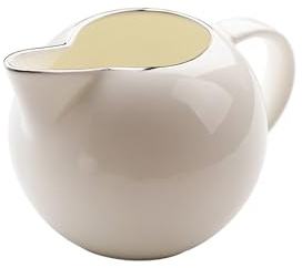 zhuyanbo007 Sauciere Eleganter weißer 300-ml-Servierkrug aus Keramik, perfekt for den Esstisch, Restaurant, Café, Weihnachten, Hochzeit, Braten Soßenschüssel
