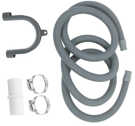 FOYTOKI 2.5m Flexible Washing Machine Drain Hose Dishwasher Drain Extension Kit Leakproof Portable Hose for Washer Dishwasher Fryer