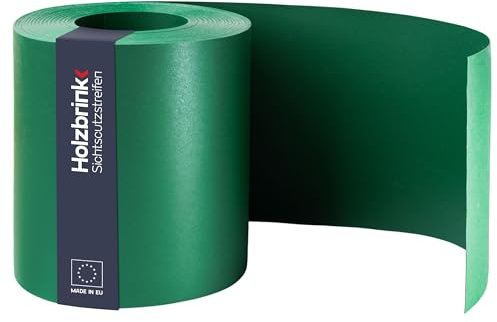 HOLZBRINK Brise vue occultant en PP | 19 cm x 26 m | Lamelle occultation grillage rigide | Rouleau brise-vue pour extérieur, balcon, jardin | vert (RAL 6005)