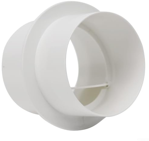 Oniissy Backdraft Damper PVC Check Valve For Bathroom Kitchen Ventilation System, Round Pipe Exhaust Fan Air Flow Control White (80mm)