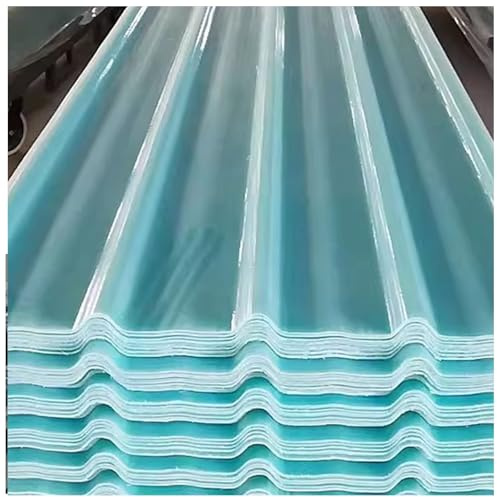 Glasfaserverstärkter Kunststoff-Wellplatten​,Lichtwellplatte, Gewächshausplatten,Wellbahn Profilplatten Trapez,Dachmaterial,Garagenschuppen-Trapezblech,Carports Wellbahn(3pcs,0.9*1.5m/35*59in)