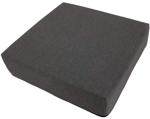 Alphadeco Premium Line Sentoa - Sitzkissen - Hochwertiger Möbelstoff - Kaltschaum - Waschbar - Aufstehhilfe - Bodenkissen - 45x45x10 - Anthrazit