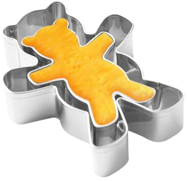 Moldes de galletas - Acero inoxidable 430, cortador de galletas de oso, limpieza práctica | Molde de silicona para fondant, mucho más duradero, cortador de galletas para Navidad, Halloween, Pascua