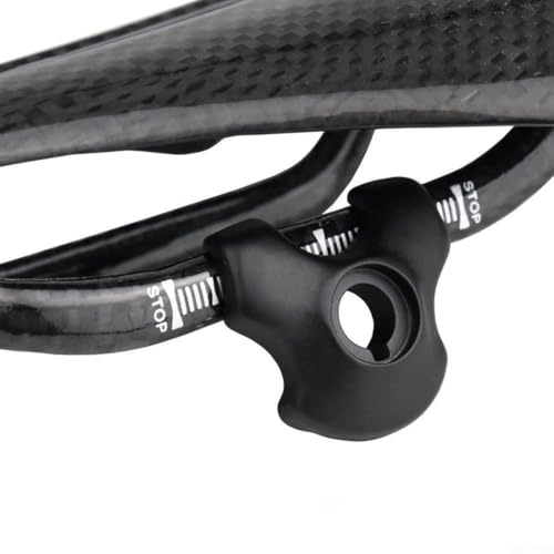 Niceminiwall Lot de 2 colliers de serrage en acier pour tige de selle de vélo en carbone, ovale/ronde, 7 x 9 mm, compatible avec vélos de route et de montagne, noir