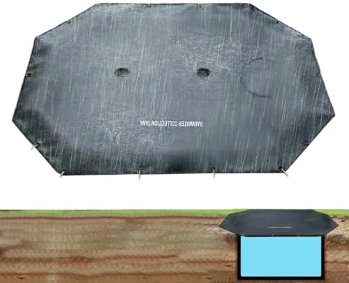 de recuperación de lluvias - Almacenamiento subterráneo de agua pluvial - Colector de agua para jardín | para jardín, patio trasero, terraza, carrocería, peatonal, meseta y