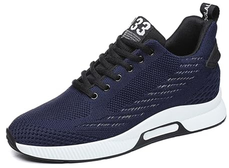 Chaussures Rehaussantes Hommes 8cm décontractées Sport Lacets légères Respirantes Talon caché Sneakers Montantes Confort Mode Urbaine
