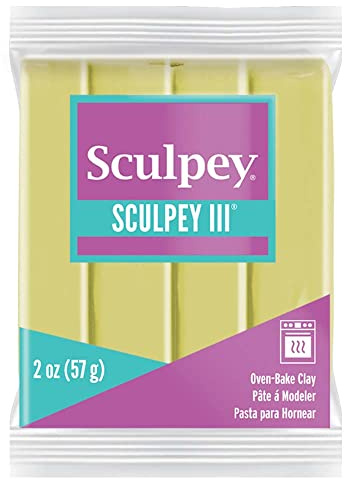 Sculpey III Polymer-Ton, 60 ml, leuchtet im Dunkeln | Polymer-Ton, perfekt für Schmuck, Heimdekoration und allgemeine Bastelarbeiten