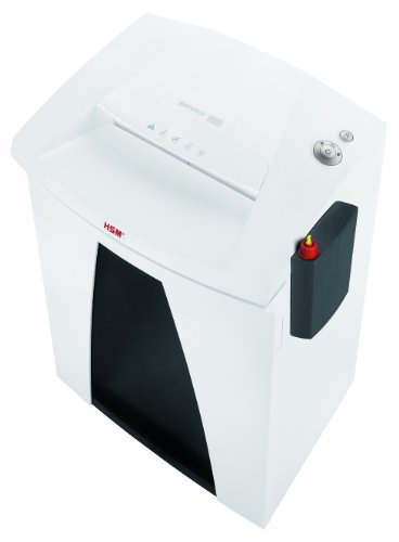 HSM SECURIO B34 Aktenvernichter inkl. Öler I Partikelschnitt 1x5 mm I Sicherheitsstufe P-7 I Office Schredder für Papier I 100l Auffangbehälter I 5 Blatt I 3 J. Garantie I Blauer Engel