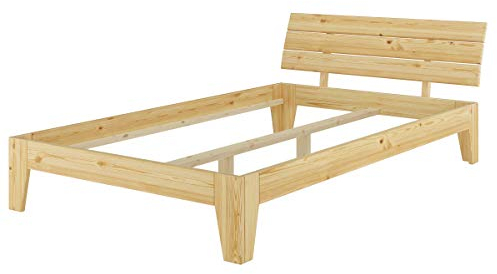 Erst-Holz®Kieferbett Natur Einzelbett Futonbett Massivholz-Bettgestell 120x200 ohne Rollrost 60.62-12oR