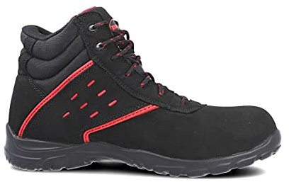 Bota seguridad PAREDES, Lantano negro piel serraje, S3, SRC