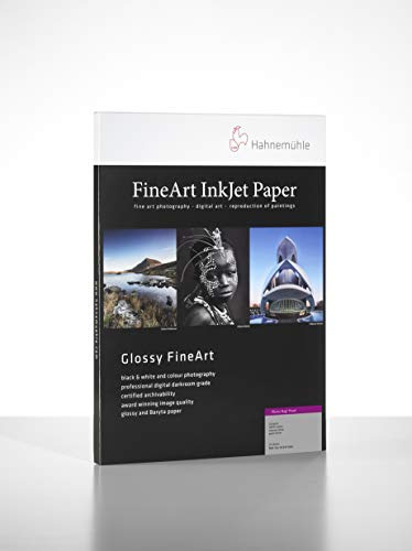 Hahnem?hle 10641666 Digital FineArt Photo Rag Pearl Papier, 320 g/m?, DIN A3, 297 x 420 mm, naturwei?