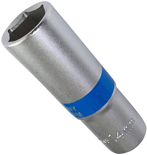 AERZETIX - C4216 - Steckschlüssel einsatz - nuss 6 kant 3/8-14mm - tief lange professionelle hochwertige erweitert - Stahl CrV