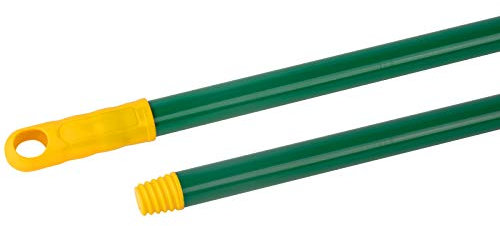 La Briantina Manico Professionale per Scope, in Metallo Plastificato ad Alto Spessore, Lunghezza 130 cm, Verde