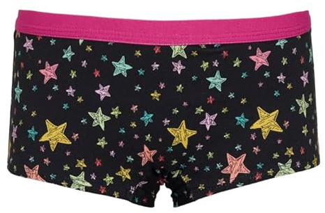 DRY & COOL Braga para niñas para incontinencia diurna | Ropa interior lavable | Braguita protectora con almohadillas absorbentes para fugas ligeras I Confort discreto I Color: Estrellas