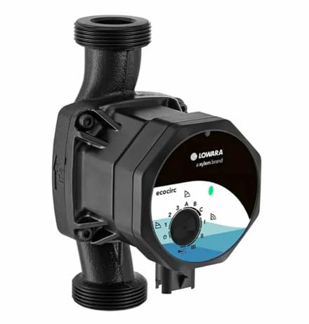 Nassläuferpumpe Lowara Hocheffizienzpumpe 25-60 180 Heizungspumpe Umwälzpumpe Klasse A Pumpe Warmwasser Heizung ecocirc Basic