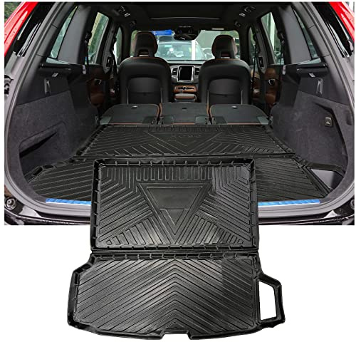 YEE PIN för Volvo XC90 2015–2025, bagagematta XC90 gummi bagagerumsmatta sidoskydd XC90 gummimatta bagageutrymme skyddsmatta halkfri biltillbehör säker transport