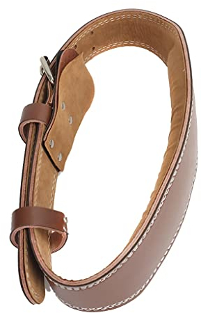 DITUDO Massagegürtel Leder Gewichtheben Gürtel Herren Gym Gewicht Gürtel Lendenwirbelsäule Unterstützung Schwere Übung Training Krafttraining (Farbe : braun, Size : XS)