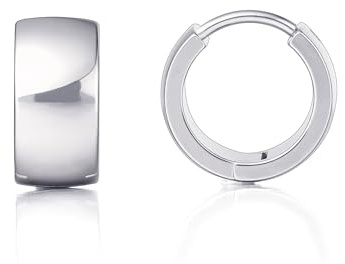 Limerencia Titan Små klumpiga Creoler, 10 mm Lätt Bredd Nickel-fria G23 Titan Huggie-örhängen för Damer