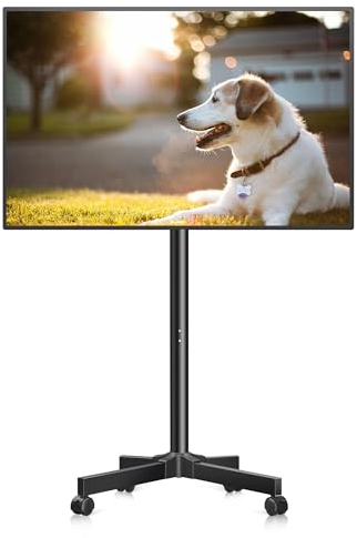 XINLEI TV Ständer, TV-Wagen für 13–50 Zoll Fernseher, höhenverstellbar, 30° neigbar, TV Ständer mit Rollen, Max.VESA 200 x 200 mm, ML1350