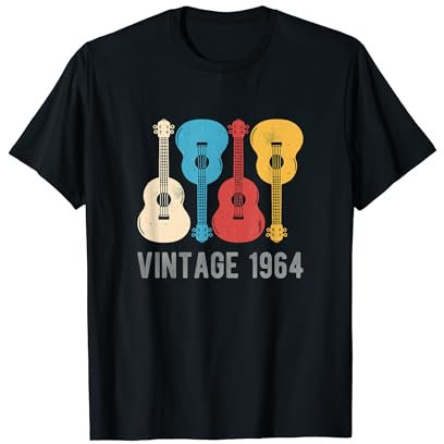 Vintage 1964 Klassische Ukulele Gitarre Musik 60. Geburtstag T-Shirt