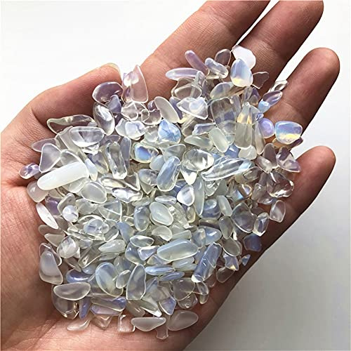 VERIMP Cristal décoratif 5-7mm Opale Naturelle Gravier en Vrac Pierres tombées Cristal Reiki Cristaux de Quartz Naturel décor à la Maison Cristal Collecte à Domicile