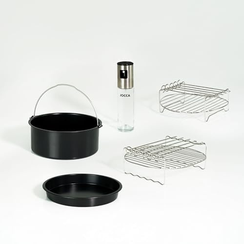 Jocca- Rejilla para Freidora de Aire 5 L| Accesorios Freidora de Aire|Accesorioas Freidora sin Aceite | Air Fryer| Soporte de Acero Inoxidable| Antiadherente| Aptos Lavavajillas| 5 litros