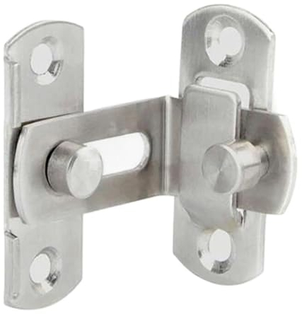 TüRkette 1 Stück Schieberiegel Türkette Edelstahl Sicherheit Schieberiegel Sicherheitstür Kettenschloss Schutz Keyed Vorhängeschloss for Zuhause Zimmer TüR Kettenschloss(Color:S silver B)