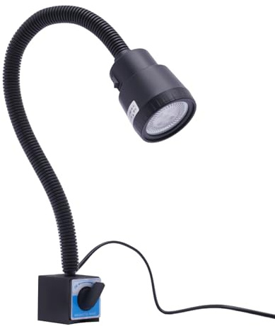 Royyalpa Lámpara de trabajo magnética LED CNC con base magnética para fresadoras, bancos de torno, taladros, lijadoras, bancos de prueba, máquinas de coser