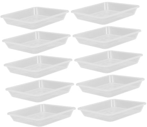 BESPORTBLE Soucoupe pour Plantes 10pcs en Plastique Transparent Bac De Drainage pour Pots De Fleurs Assiette à Eau pour Plantes Accessoire De Jardinage Pratique Contient L'excès d'eau Terre Déversée